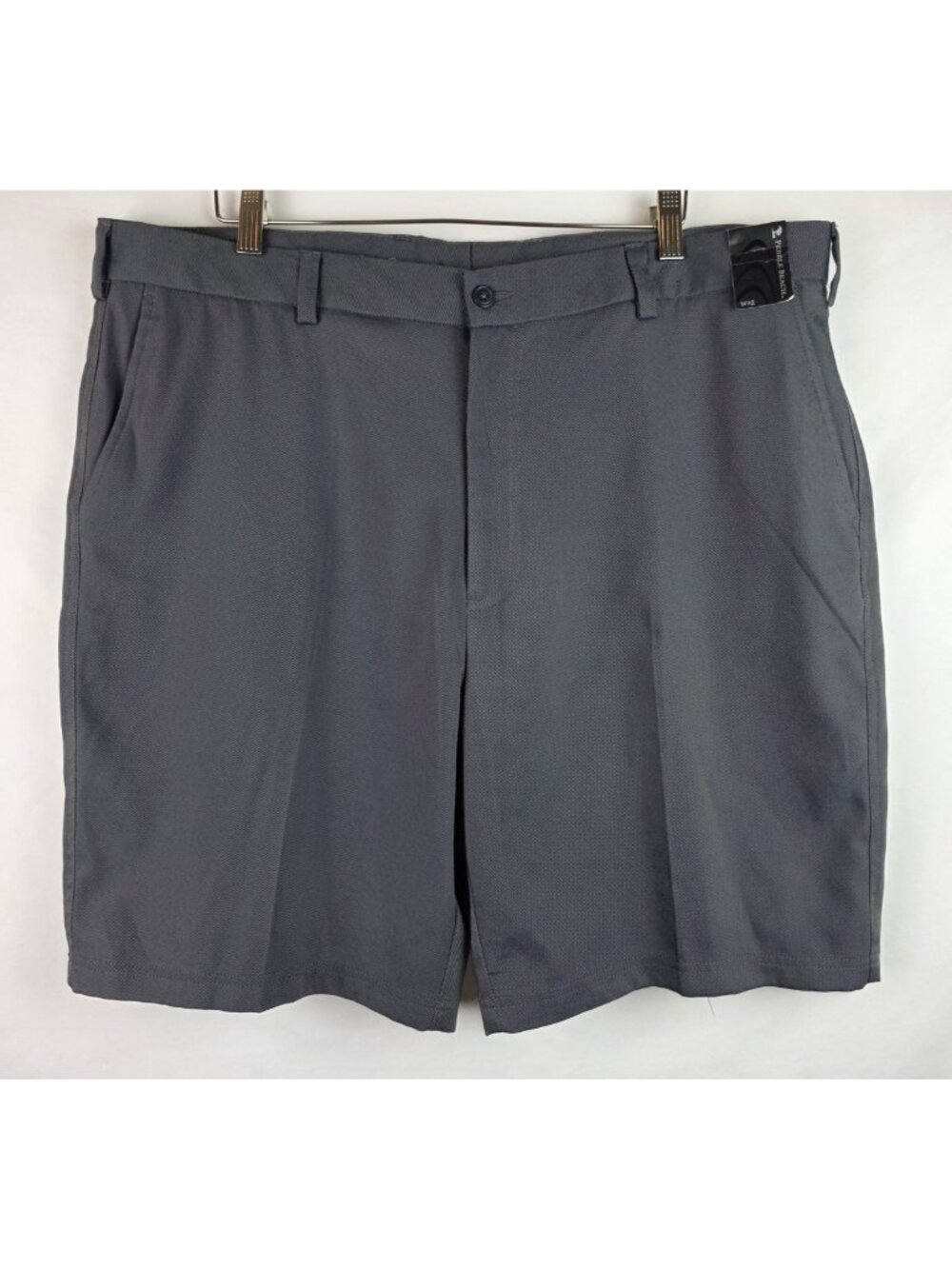 Pebble Beach Performance Men's Shorts Size 42 Gray Flat Front Golf Shorts